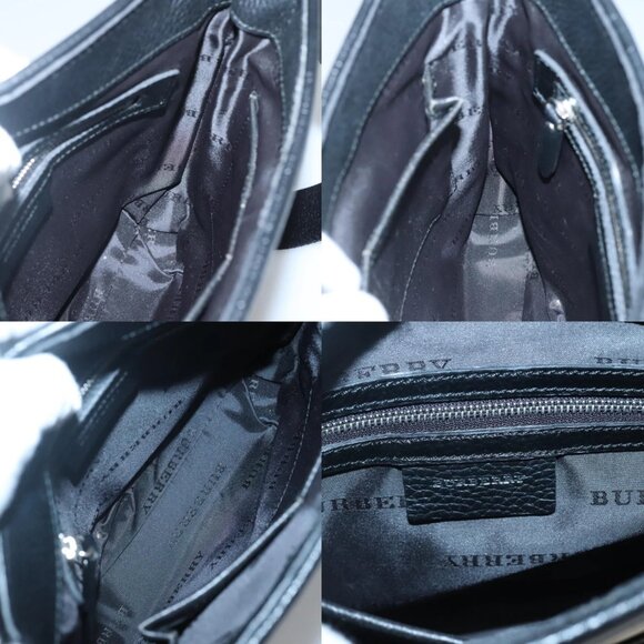 BURBERRY Shoulder Bag Nylon Black Silver Auth sw747 - Picture 14 of 14